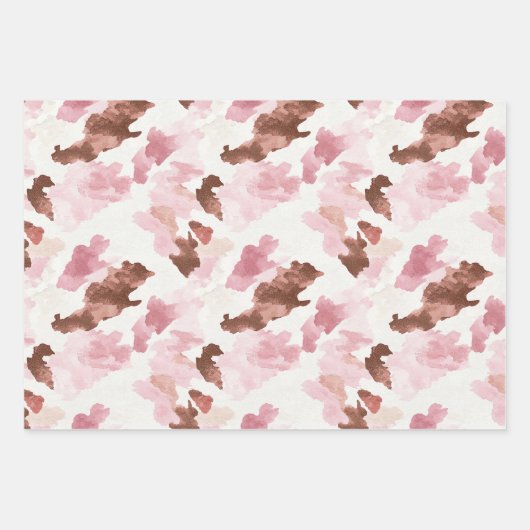 Western Bruin Roze Cowgirl Petten Harten Verjaarda Inpakpapier Vel (Voorkant 3)