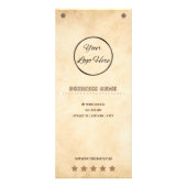 Western bruin uw logo land prijslijst reclamekaart (Voorkant)