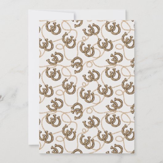 Western bruin Western cowboy Baby shower Kaart (Achterkant)