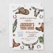 Western Bruin Wilde Westen Cowboy Rodeo Verjaardag Kaart (Voorkant)