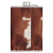 Western Bruin Wit Dier Koeienhuid Heupfles (Achterkant)