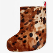 Western Bruin Wit Zwart Dier Koeienhuid Grote Kerstsok (Achterkant)