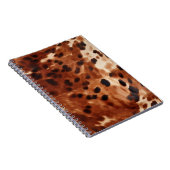 Western Bruin Wit Zwart Dier Koeienhuid Notitieboek (Rechterzijde)