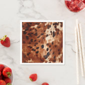 Western Bruin Wit Zwart Dier Koeienhuid Servet (Insitu)