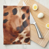 Western Bruin Wit Zwart Dier Koeienhuid Theedoek (Quarter Fold)