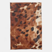 Western Bruin Wit Zwart Dier Koeienhuid Theedoek (Verticaal)