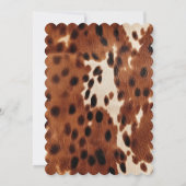 Western bruin zwart cowboy Koeienhuid Kaart (Achterkant)