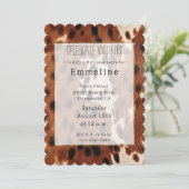 Western bruin zwart cowboy Koeienhuid Kaart (Staand voorkant)