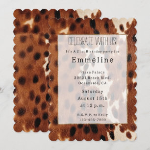 Western bruin zwart cowboy Koeienhuid Kaart