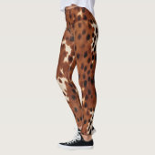 Western bruin zwart cowboy Koeienhuid Leggings (Links)