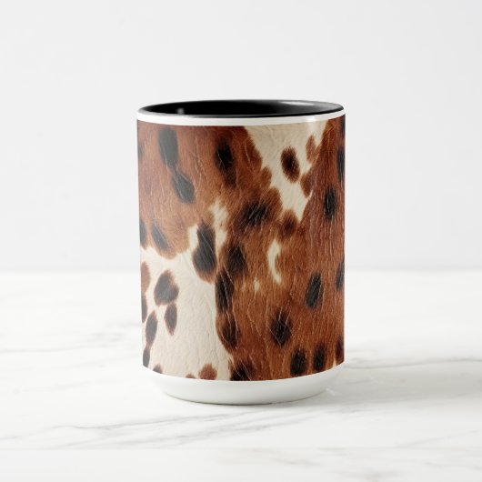 Western bruin zwart cowboy Koeienhuid Mok (Midden)