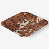 Western bruin zwart cowboy Koeienhuid Papieren Bordje (Gebogen)