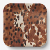 Western bruin zwart cowboy Koeienhuid Papieren Bordje (Voorkant)