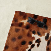 Western bruin zwart cowboy Koeienhuid Strandlaken (In situ)