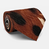 Western bruin zwart cowboy Koeienhuid Stropdas (Opgerold)