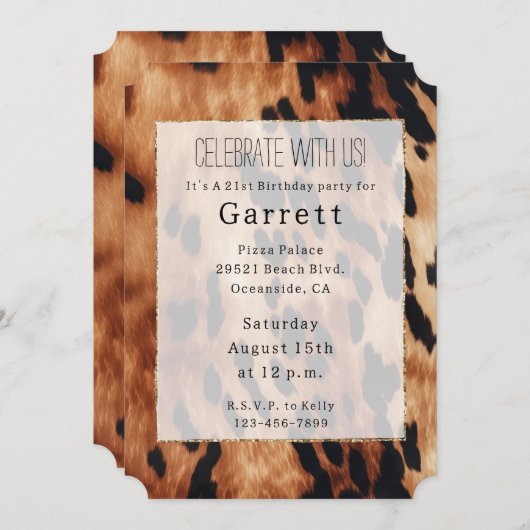 Western bruin zwart crème Koeienhuid Kaart (Voorkant / Achterkant)