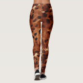 Western bruin zwart crème Koeienhuid Leggings (Achterkant)