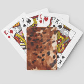 Western bruin zwart crème Koeienhuid Pokerkaarten (Achterkant)