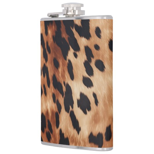 Western Bruin Zwart Koeienhuid Dier Heupfles (Links)