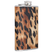 Western Bruin Zwart Koeienhuid Dier Heupfles (Rechts)