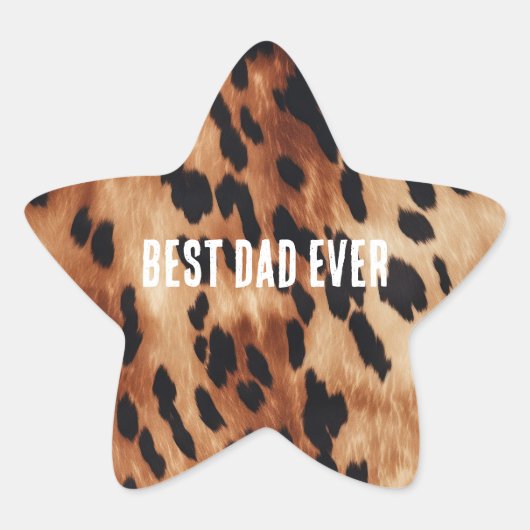 Western Bruin Zwart Koeienhuid Dier Ster Sticker (Voorkant)