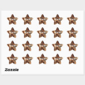 Western Bruin Zwart Koeienhuid Dier Ster Sticker (Vel)