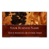 Western bruin zwart Koeienhuid Magnetisch Visitekaartje (Voorkant)