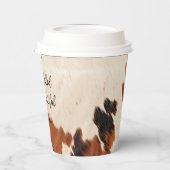 Western bruin zwart Koeienhuid Papieren Bekers (Links)