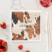 Western bruin zwart Koeienhuid Servet (Insitu)