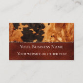 Western bruin zwart Koeienhuid Visitekaartje (Voorkant)