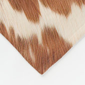 Western bruin zwart wit Koeienhuid Fleece Deken (Hoek)