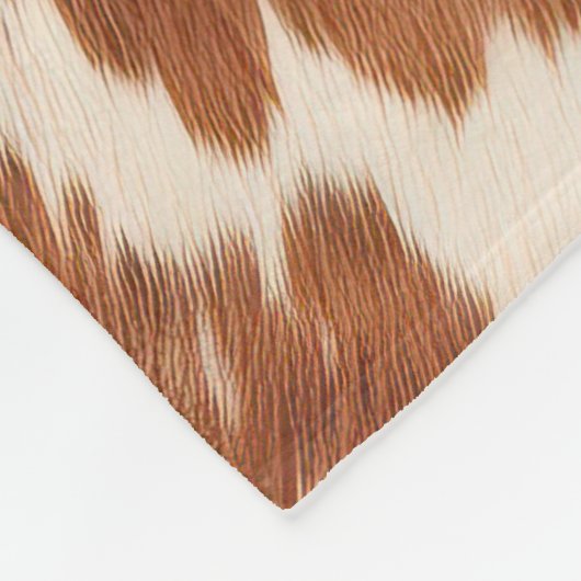 Western bruin zwart wit Koeienhuid Fleece Deken (Hoek)