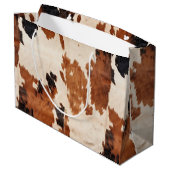 Western bruin zwart wit Koeienhuid Groot Cadeauzakje (Achterkant Gekanteld)