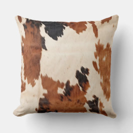 Western bruin zwart wit Koeienhuid Kussen