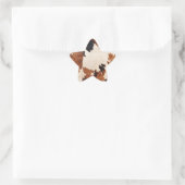 Western bruin zwart wit Koeienhuid Ster Sticker (Tas)