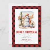 Western Buffalo Check Merry Christmas Card Feestdagenkaart (Voorkant)