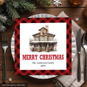 Western Buffalo Plaid Christmas Paper Napkins Servet
