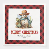 Western buffalo plaid napkins Christmas party set Servet (Voorkant)