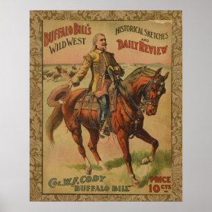  Western buffel Bill Wild West Show Poster