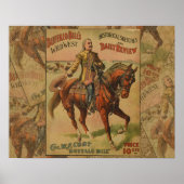 Western buffel Bill Wild West Show Poster (Voorkant)
