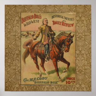Western buffel Bill Wild West Show Poster