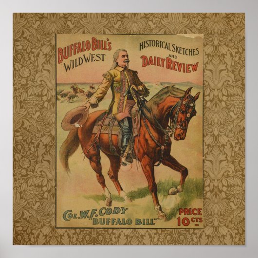  Western buffel Bill Wild West Show Poster (Voorkant)