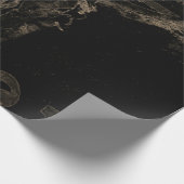  Western Bull Skull Black Onderdruk Cadeaupapier (Hoek)