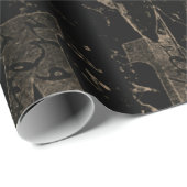  Western Bull Skull Black Onderdruk Cadeaupapier (Rol Hoek)