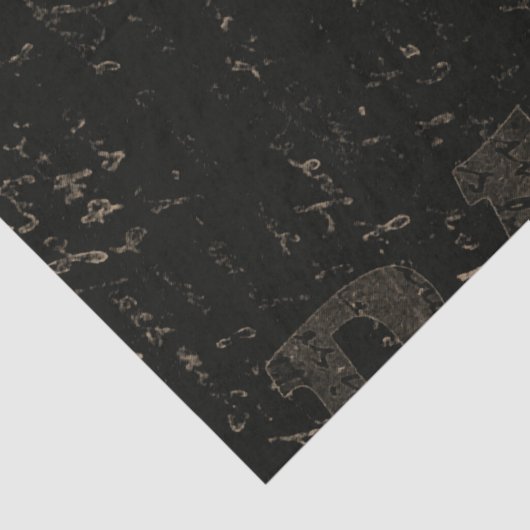  Western Bull Skull Black Onderdruk Tissuepapier (Detail)