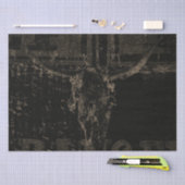  Western Bull Skull Black Onderdruk Tissuepapier (Craft)