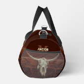 Western Bull Skull Brown Monogram Rustisch Land Plunjezak (Rechts)