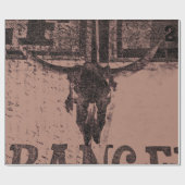  Western Bull Skull Bruin Oud Land Cadeaupapier (Vlak)
