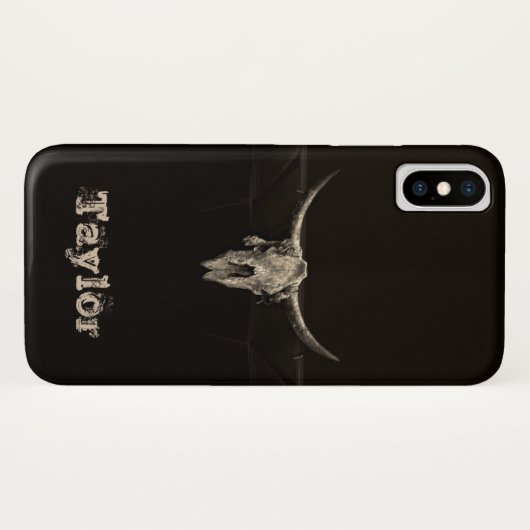 Western Bull Skull Country Cowboy Rustic  Case-Mate iPhone Case (Achterkant (horizontaal))