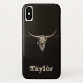 Western Bull Skull Country Cowboy Rustic  Case-Mate iPhone Case (Achterkant)